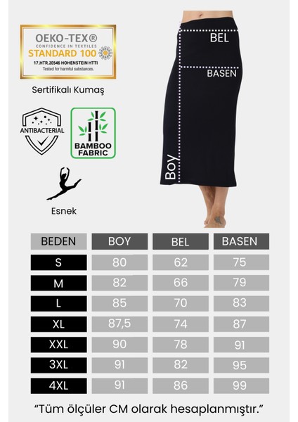 Bambu Uzun Etek Astarı, Maxi Jupon – Doğal Kumaş, Modern Kalıp.