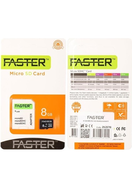 8 GB Uhs-I U1 Sınıf 10 Micro Sdhc Hafıza Kartı fırsatları