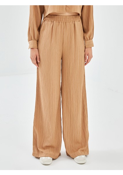 Yeni Sezon Beli Lastikli Dokulu Kadın Pantolon fiyatları