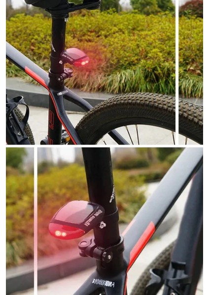 LED Güneş Enerjisi ile Şarj Edilebilir Bisiklet Kuyruk Ası Solar Bisiklet Ası