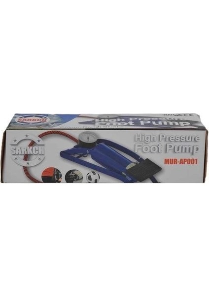 Basınç Göstergeli Ayak Pompası Araba Bisiklet Motor Lastik Pompası