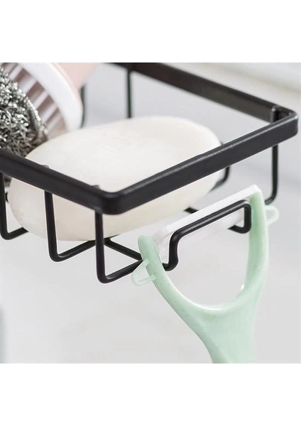 Paslanmaz Çelik Mutfak Banyo Musluğuna Sabitlenebilir Sabunluk