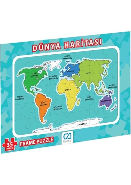 Bfs Dünya Haritası Frame Puzzle 35 Parça