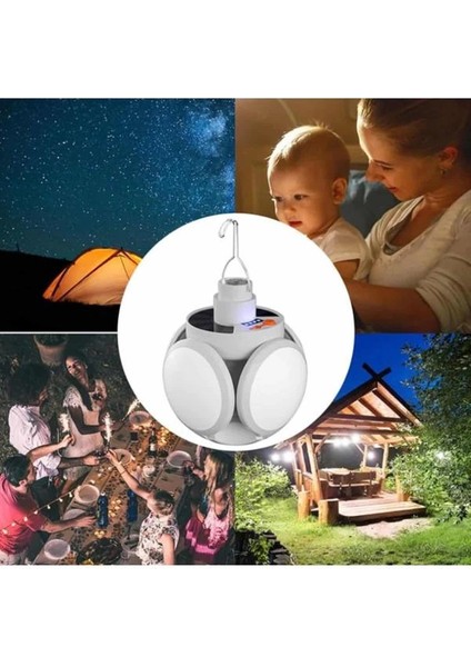 Bfs Katlanabilir Askılı Kamp Lambası 5 Kanatlı Pratik Güneş Enerjili modelleri