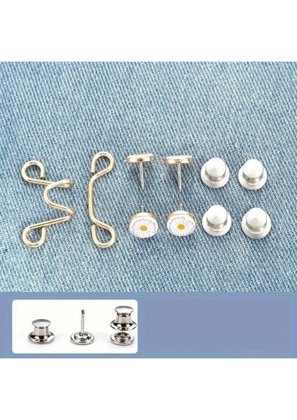 10 Parça Ayarlanabilir Kot Pantolon Bel Sıkılaştırıcısı, Kadın Modasıyla Uyumlu Metal Iğneler fırsatları