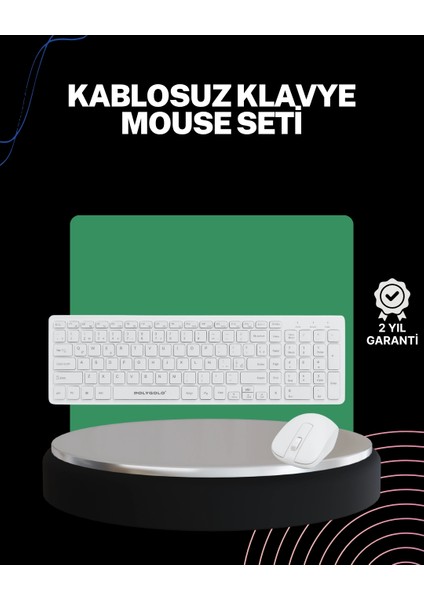 Bfs 2.4 Ghz Wireless Kablosuz Klavye Mouse Seti Tv Pc Uyumlu