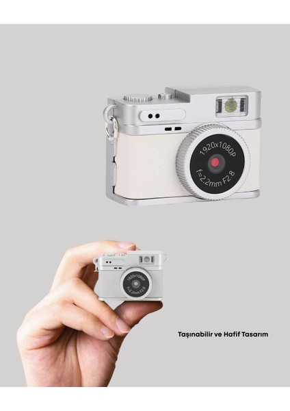 Bfs Kompakt Mini Kamera Retro Tasarım 128GB Hafıza 1080P Video modelleri