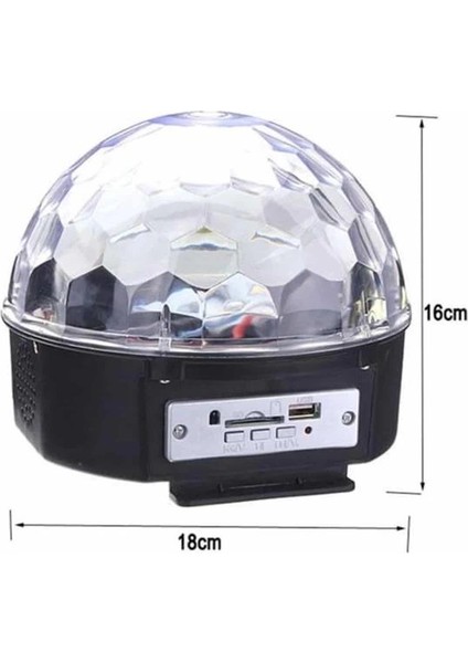 Bfs Disko Topu Renkli Işıklı Lazer Parti Bluetooth Bağlantılı LED Küre modelleri
