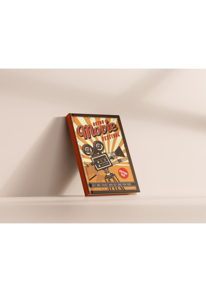 Retro 2 Sert Kapak Defter