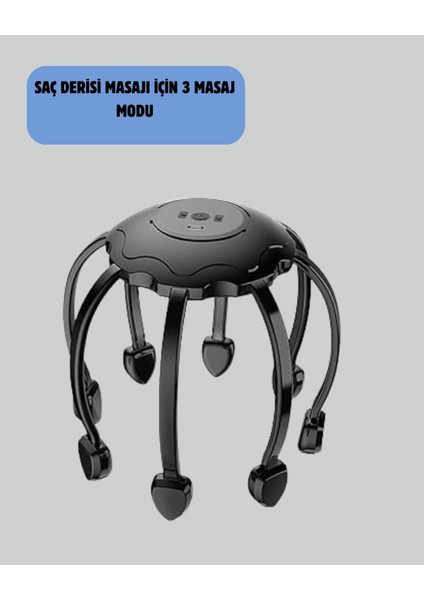 Bfs USB Şarjlı Kafa Masaj Aleti 3 Modlu 8 Başlıklı Stres Giderici modelleri