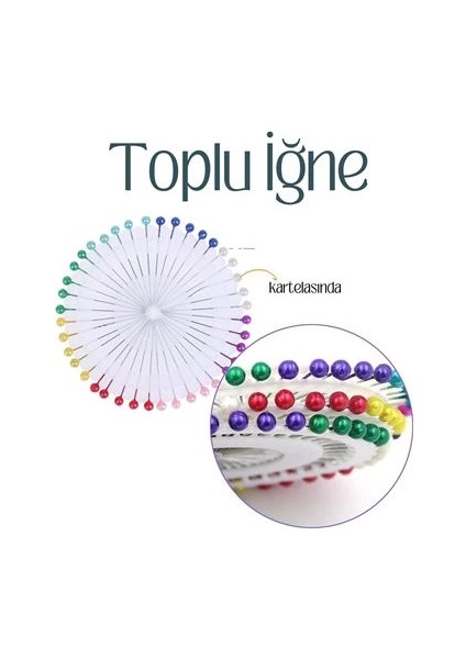 Bfs Renkli Başlı Toplu Iğne 40 Adet
