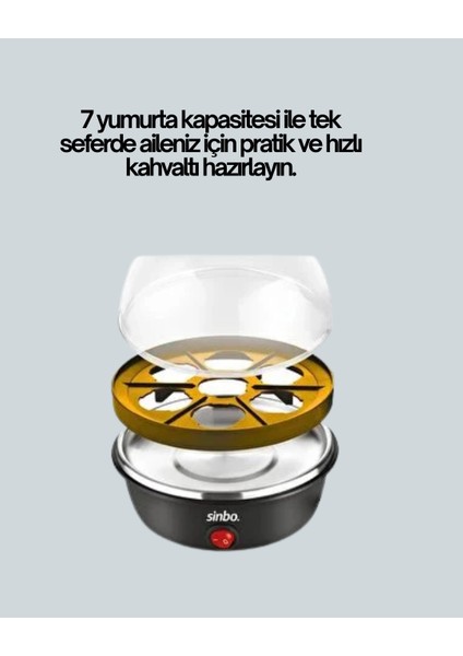 Bfs 7 Yumurtalık Buharlı Yumurta Pişirme Cihazı Otomatik Kapanma Özellikli fiyatları