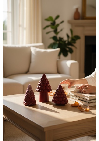 Dekoratif Çam Ağacı Set Kırmızı fiyatları