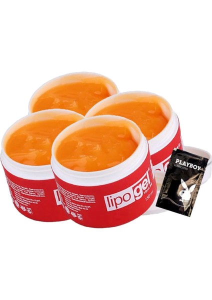 Süper Lipogel Yağ Parçalayıcı Sıkılaştırıcı Bakım Masaj Jeli 4X150 ml + 1 Ad Jel ile