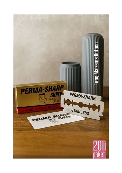 Bfs Permasharp 10 Adet Tıraş Jileti Tıraş + Tıraş Malzeme Kutusu Set