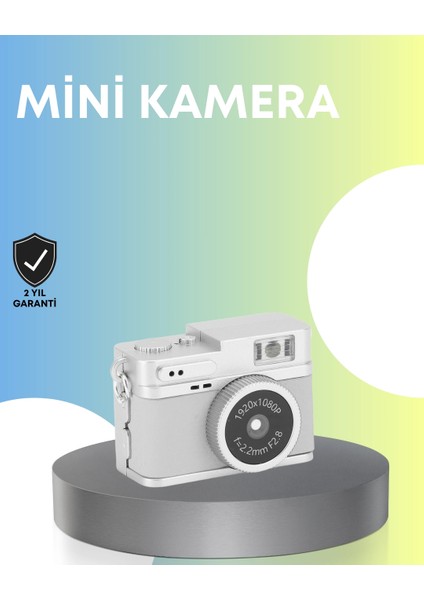 Bfs Mini Retro Dijital Kamera 1080P Full Hd Dahili 128GB Hafızalı