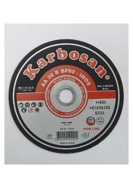 Bfs Karbosan Thinline Inox Kesici 180X1,9X22,23 mm