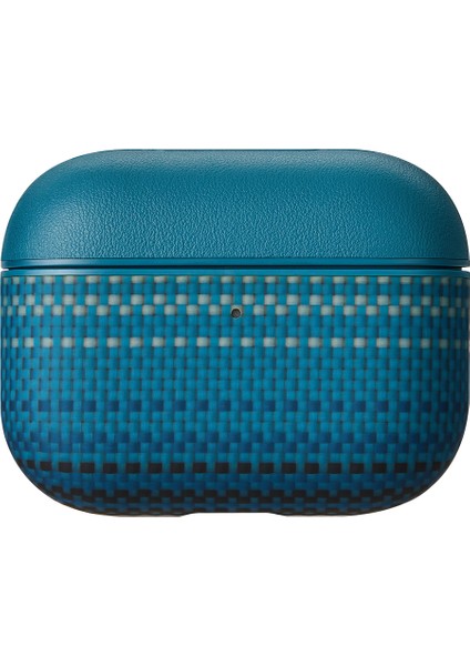 Airpods Pro 3 Uyumlu Kılıf Aramid Fiber Pitaka Tactile Woven Sunset-Moonrise Serisi Kapak Mavi