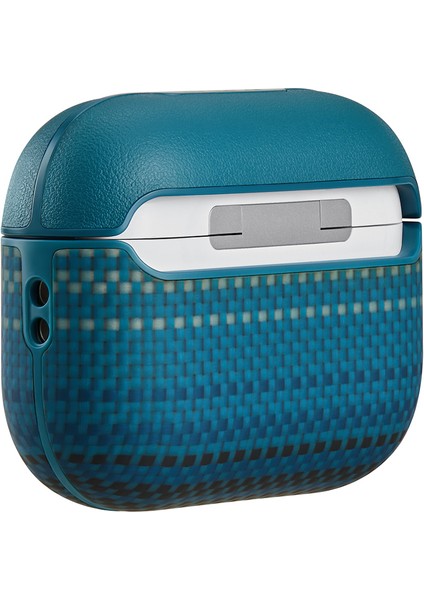 Airpods Pro 3 Uyumlu Kılıf Aramid Fiber Pitaka Tactile Woven Sunset-Moonrise Serisi Kapak Mavi fiyatları