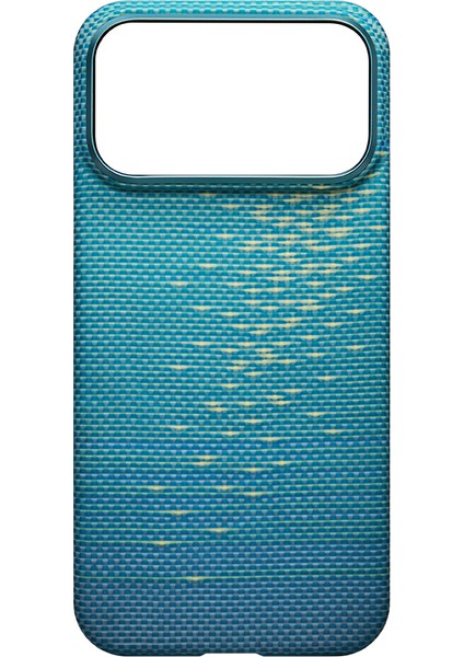 iPhone 17 Pro Uyumlu Kılıf M-Safeli Aramid Fiber Pitaka Glints Of Gold Ultra Slim Serisi Kapak Mavi fiyatları