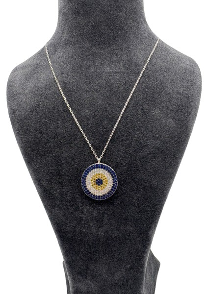 Gümüş Nazar Boncuklu Kolye modelleri