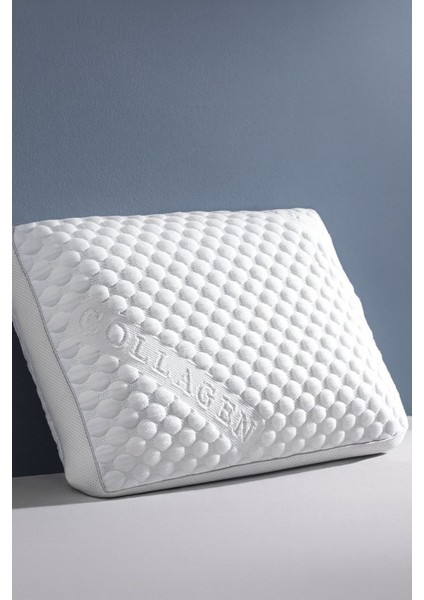 Kolajen Collagen Güzellik Yastığı, Ortopedik Orijinal Döküm Bütün Sünger Visco Omuz/boyun Destekli Yastık