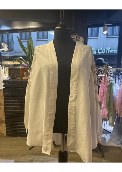 Kadın Pamuk Nakışlı Taş Işlemeli Kimono fiyatları