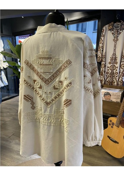 Kadın Pamuk Nakışlı Taş Işlemeli Kimono modelleri