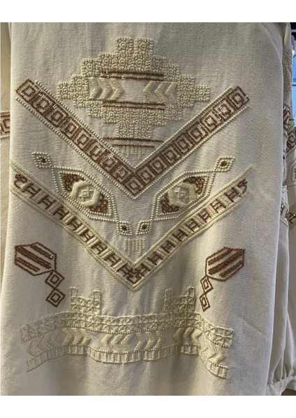 Kadın Pamuk Nakışlı Taş Işlemeli Kimono fırsatları