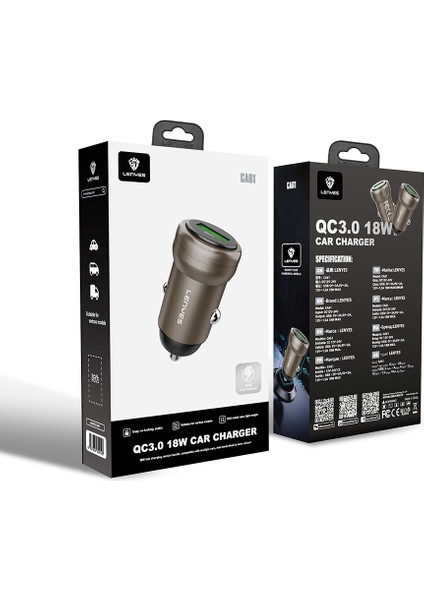 CA61 Hızlı Şarj Özellikli Usb-A Portlu Araç Şarj Aleti 18W Gold fiyatları