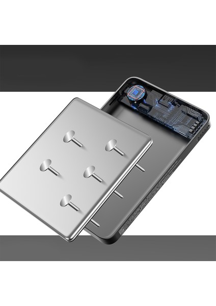 PW0008D Pd 20W LED Ekran Yapay Zeka Destekli Ultra Ince Wireless Powerbank 15W 5000MAH Siyah fırsatları