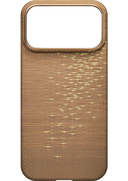 iPhone 17 Pro Uyumlu Kılıf M-Safeli Aramid Fiber Pitaka Glints Of Gold Ultra Slim Serisi Kapak Gold fiyatları