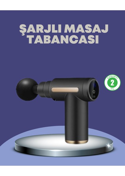 Bfs Sporcu Kas Masaj Tabancası 6 Kademe Güçlü Titreşim 4 Başlık Şarjlı Masaj Aleti