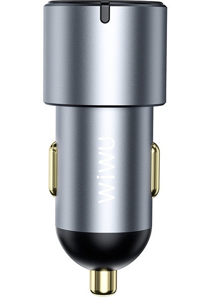 WI-CC032 Nano Pro Dual Type-C + Usb-A Hızlı Şarj Akım Korumalı Araç Şarj Aleti Pd Qc3.0 60W Gri fırsatları