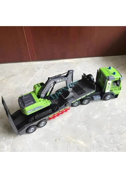 2.4ghz Uzaktan Kumandalı 1:12 Ölçek Işıklı ve Sesli Kepçe Taşıyan Tır - Oyuncak 3.7V Şarjlı Kepçe ve Tır modelleri