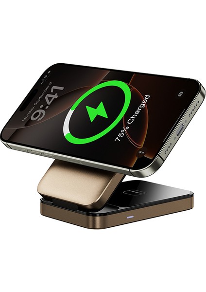 WI-W038 3in1 Katlanabilir Kablosuz Şarj Standı 15W Gold modelleri