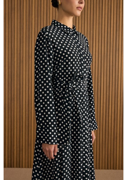 Puantiye Viscon Elbise