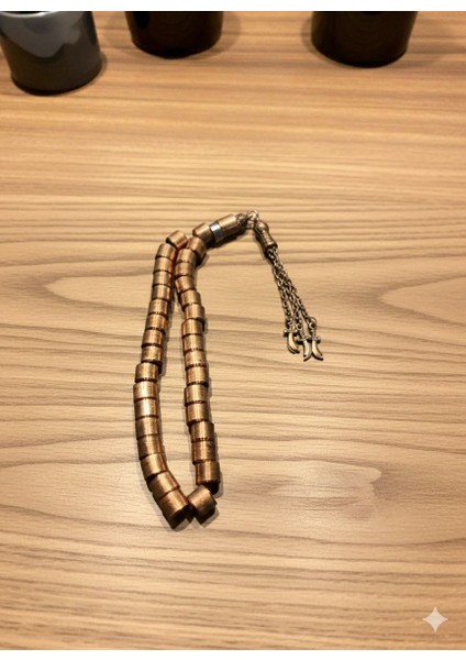 Bakır Tesbih – Minimalist Tasarım & Kılıç Ucu Detaylı El Yapımı fiyatları