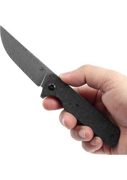 Anomaly | Flipper Bıçak | Shred Karbon Fiber Sap | Damascus Çelik Çakı | K2038A6 fırsatları