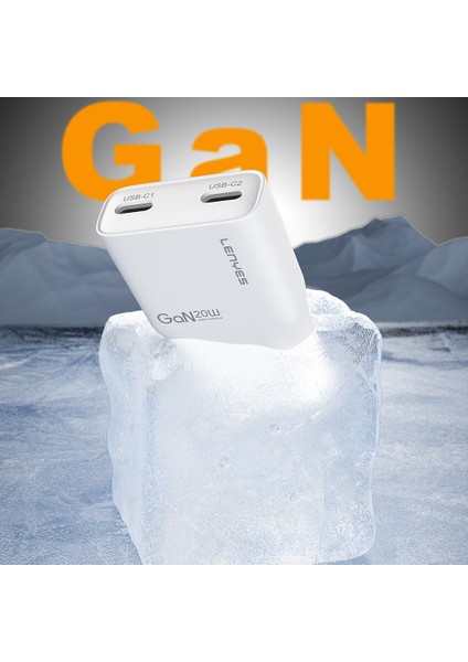 LCH15 Dual Type-C Pd Gan Teknolojili Hızlı Şarj Başlığı 20W Beyaz modelleri