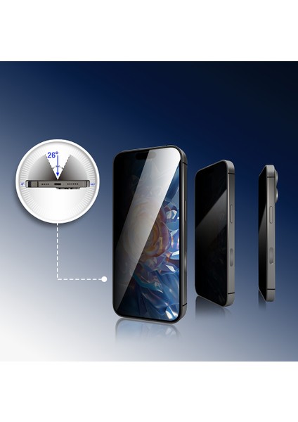 iPhone 17 Uyumlu Mohseven Safir Coating 3D Glue Privacy Hayalet Temperli Cam Ekran Koruyucu Siyah fırsatları