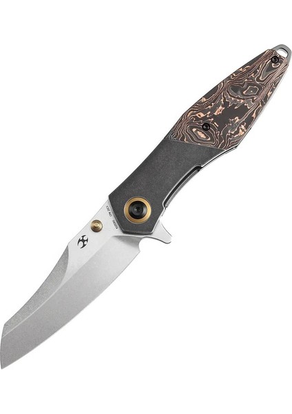 Mistaken | Başparmak Sapı | Siyah Yıkama Titanyum ve Bakır Karbon Fiber Sap | Cpm 20CV Çelik Çakı | K1053A1 fiyatları