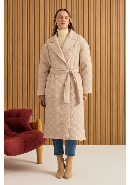 Seyyar Kuşaklı Kapitone Mont fiyatları