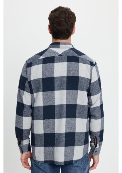 Erkek Regular Fit Klasik Fit Kareli Cepli Oduncu Gömlek