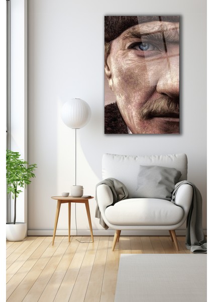 Mustafa Kemal Atatürk Portresi Cam Tablo, Ev, Ofis ve Okul Duvar Dekoru, Hediyelik, Büyük Tablo indirimleri
