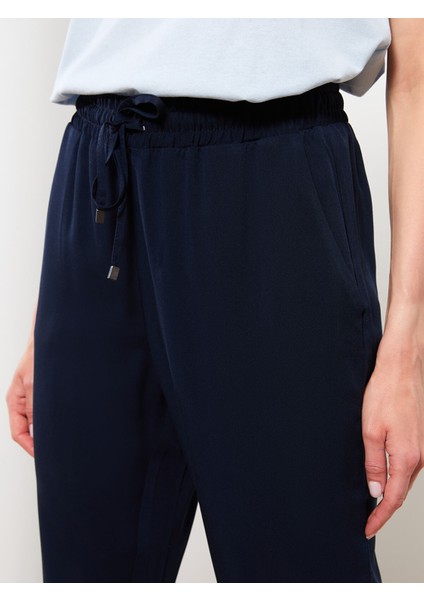 Yeni Sezon Beli Lastikli Düz Cep Detaylı Kadın Pantolon modelleri