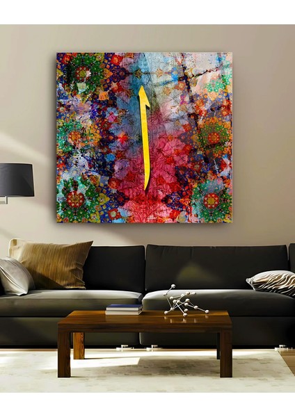 Elif Vav Dini Islami Kırılmaz Cam Tablo, Ev Ofis Hediyesi Yüksek Çözünürlüklü 4mm Cam Tablo modelleri