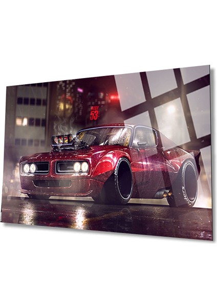 Retro Araba Kırılmaz Cam Tablo, Ev ve Ofis Hediyesi Yüksek Çözünürlüklü 4mm Lüks Tablo fırsatları