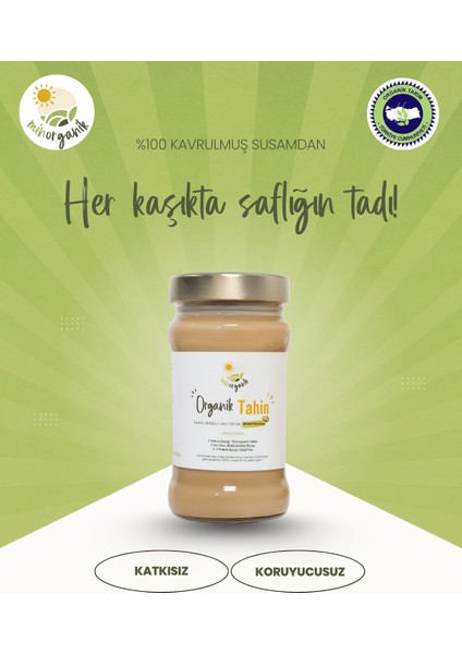 Organik Tahin 3'lü Paket (3X300GR) Pestisit Analizli fiyatları