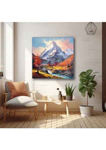 Manzara Cam Tablo , Doğa Duvar Dekoru , Soyut Tablo , Temperli Cam Üzeri Uv Baskı , Asılmaya Hazır fırsatları